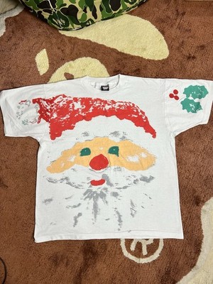 Vtg Screen Stars Best 90s Single Santa Claus Big Face T-Shirt Christmas Xmas XL