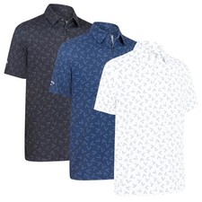 Callaway Golf Herren All Over Large Chev feuchtigkeitsableitendes Stretch Golf Poloshirt