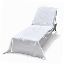 Large Luxury Chaise Pool/Lounge Chair Cover Large 43" x 90" x 4.5" White