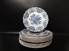VINTAGE RIDGWAY 1792 STAFFORDSHIRE WINDSOR 12 PLATE SEMI PORCELAIN SERVICE ##