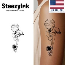 SteezyInk temporary tattoo Zero-Gravity last upto 2 weeks 3 x 6 inch