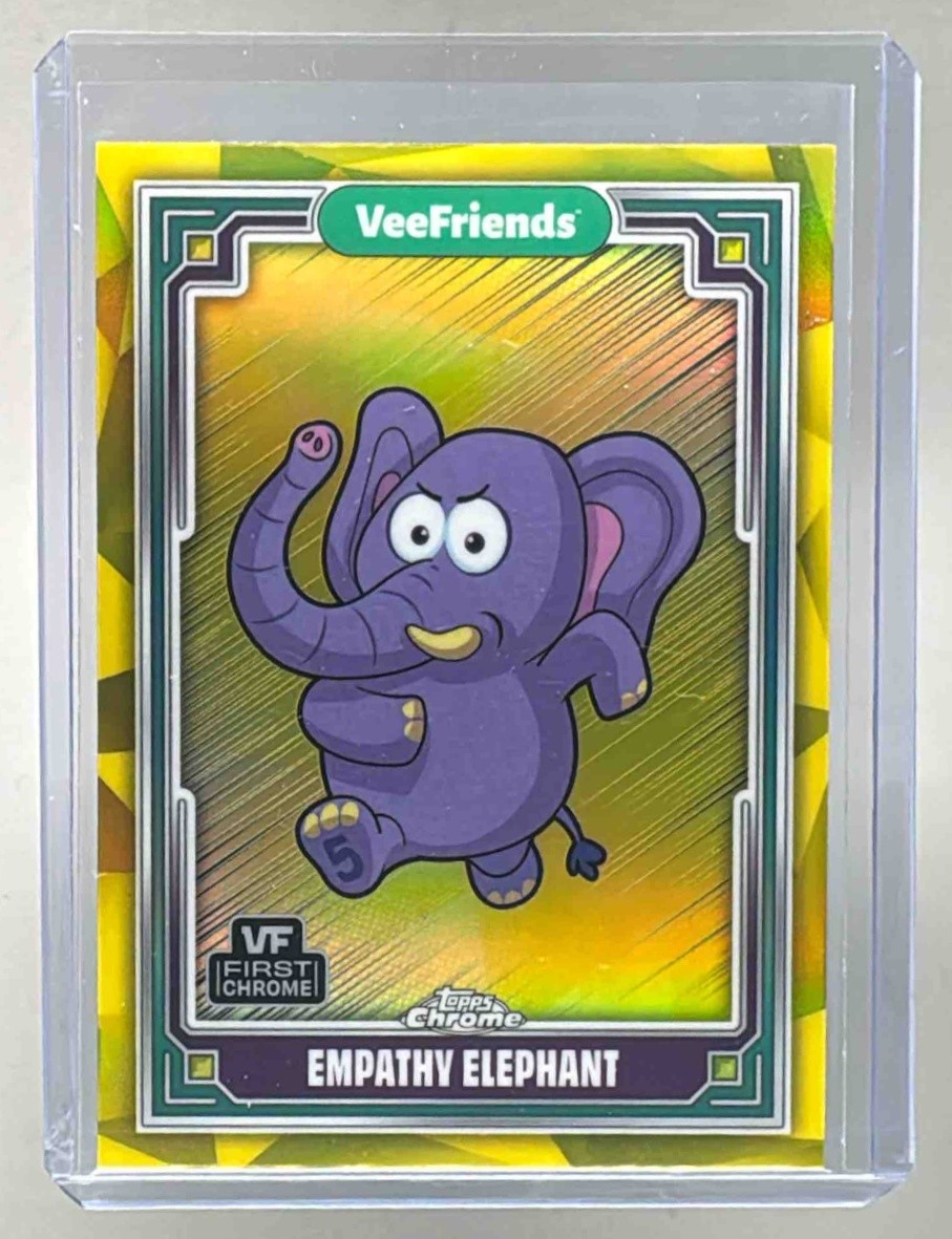 Empathy Elephant 2025 Topps Chrome VeeFriends #9 Yellow Refractor
