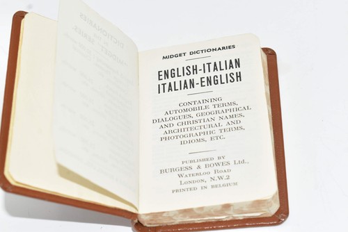 Vintage Midget Pocket Dictionary English-Italian-English Burgess & Bowes London - Picture 5 of 5