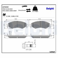 Delphi Bremsbelagsatz Scheibenbremse LP1919 FüR H00 Agila Suzuki Wagon Opel F68