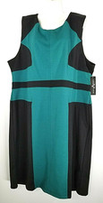 Christine V Green & Black Womens Sleeveless Dress 4X Plus Size 30 NWT New Dress