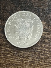 1991 Ecuador 10 Ten Sucres Uncirculated Actual Coin TC914*