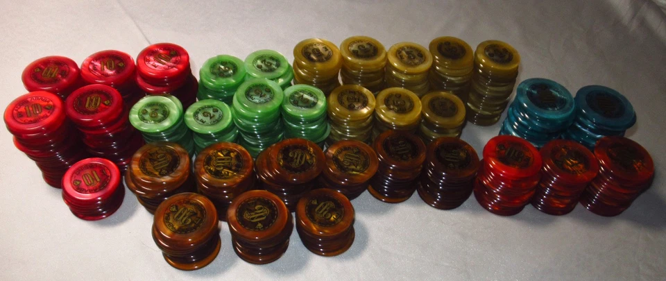 Set Lotto di 537 Fiches Chips Casino Addis Ababa Madreperla Jetons Poker - Image 2 of 4