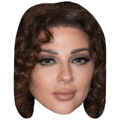 Myriam Fares (Curls) Celebrity Mask, Flat Card Face, Fancy Dress Mask