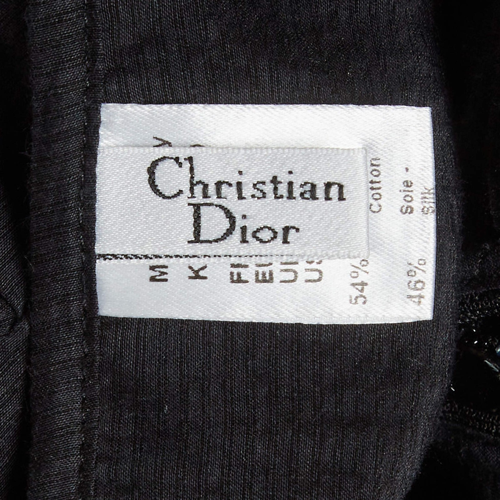 Christian Dior Black Cotton Logo Embellished Mini Skirt L thumbnail 5