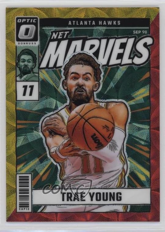 2024 Donruss Optic Net Marvels International Red & Gold Prizm /99 Trae Young #9