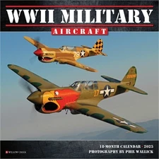 WWII Military Aircraft 2026 7 X 7 Mini Wall Calendar (Bookbook - Detail Unspecif