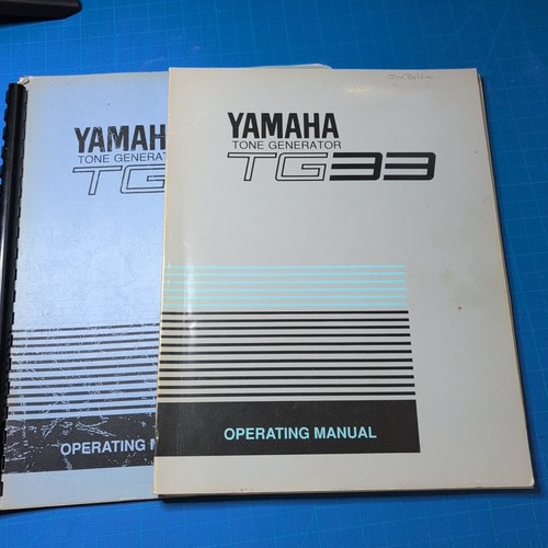 Yamaha TG33 Vintage Operating Manual