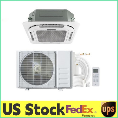 24000 BTU Ceiling Cassette Mini Split AC 208/230V Ductless Cooling&Heating Kit