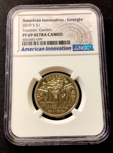 2019 S 1$ Amer. Innov. GA. Trustees’ Garden! NGC PF 69 Ultra Cameo! ENN Coins