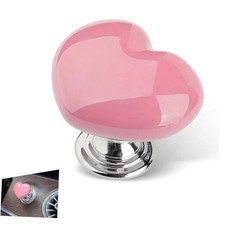 Car Push Start Button Cover, Cute Heart-Shaped Ignition Button 1 PC Pink 0