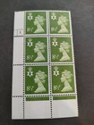GB QEII 1976 8.5p Yellow-green. SGNI25. Cylinder number 1 dot. MNH block of 6