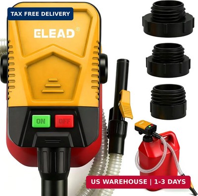 Battery-Powered Fuel Transfer Pump - 3.2 GPM No Spill New Version (Yellow)
