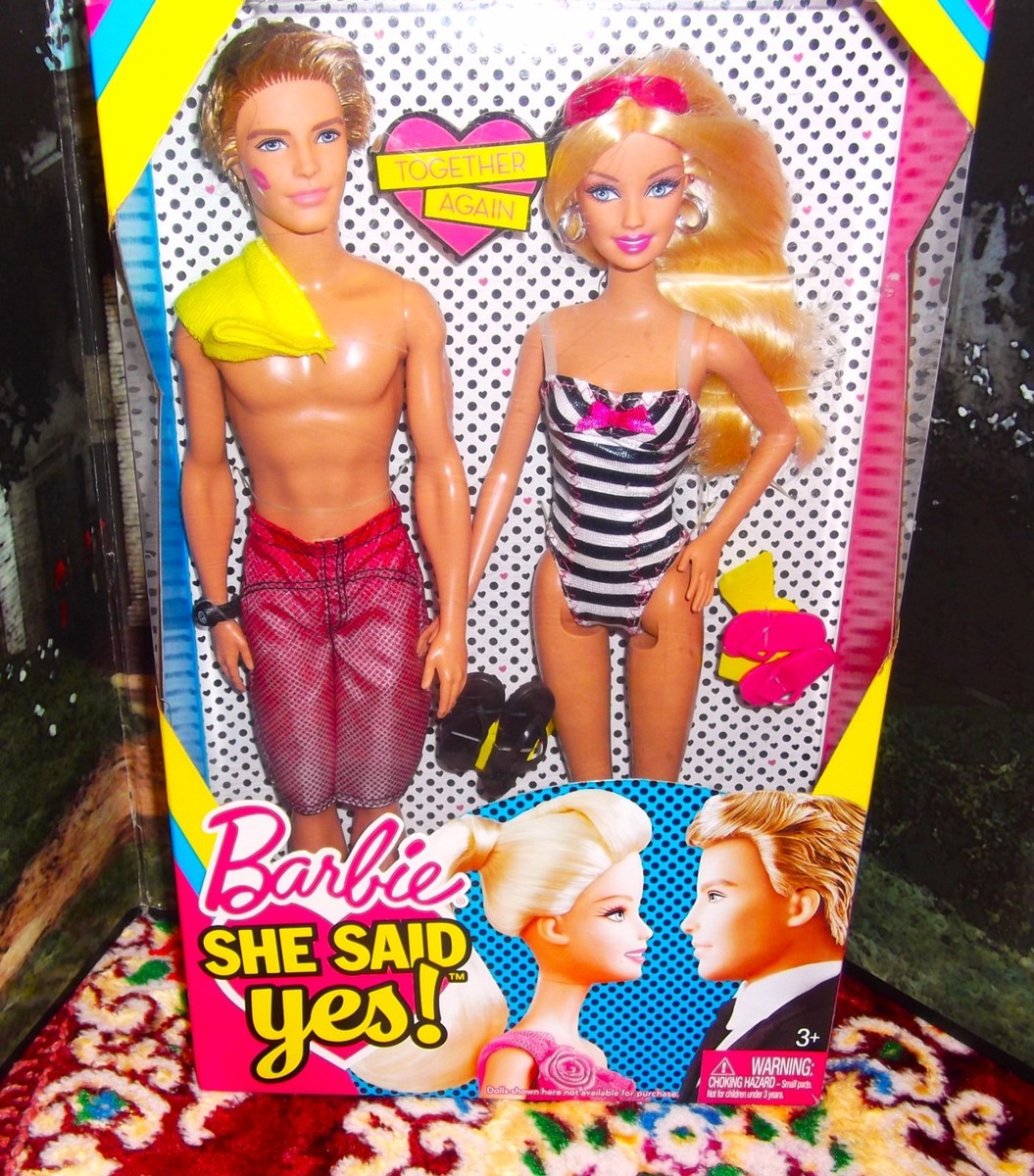 Mattel's Barbie & Ken Doll Set - Together Again - She Said Yes