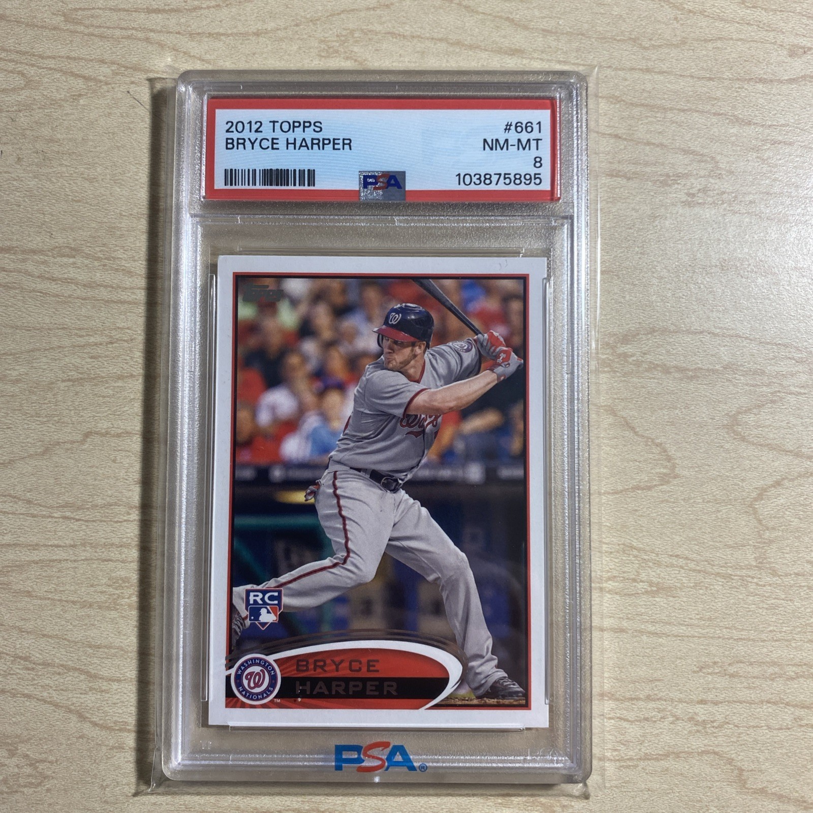 2012 Topps Bryce Harper #661 PSA 8 Rookie Phillies Free Shipping Offers Welcome!