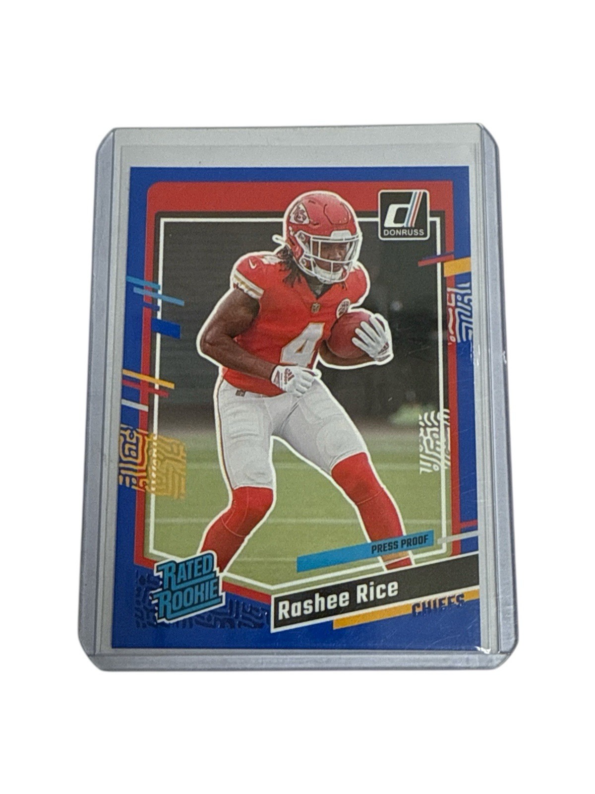 2023 Panini Donruss - Rated Rookie Rashee Rice #350 Press Proof Blue (RC)