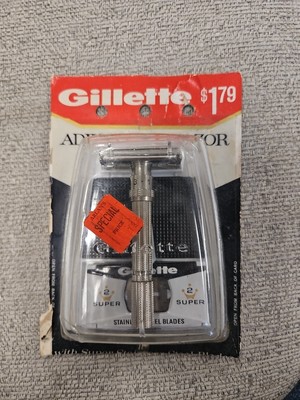 NOS Gillette 1967 Adjustable Slim Safety Razor