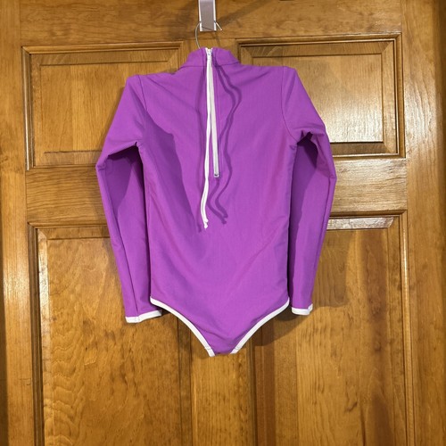 Lain Snow Rash Guard Pinkish /Purple Zip back Suit Sz 8/9 yrs-VGUC - Picture 2 of 4
