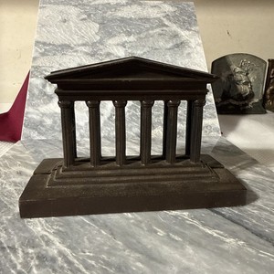VTG. PR. Greek Parthenon Bookends Bronze Roman Column