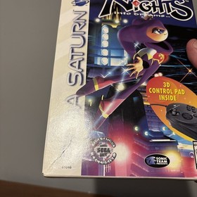 Nights Into Dreams (Sega Saturn 1996) Big Box with 3D Control Pad CIB Reg Card 