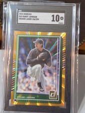 2025 DonRuss Randy Johnson Orange Laser 156/299 #65 SGC 10