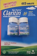 Allergy Claritin 115 Tablets, 70 Redditab ,