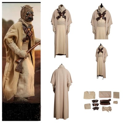 Star Wars Tusken Raider / Sand People Cosplay Costume Tunic Robe Belt fullset