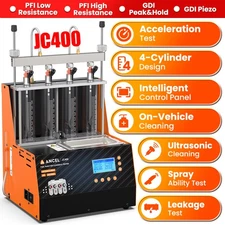 ANCEL JC400 Auto Car Ultrasonic Fuel Injector Cleaner Tester Leak Test Machine