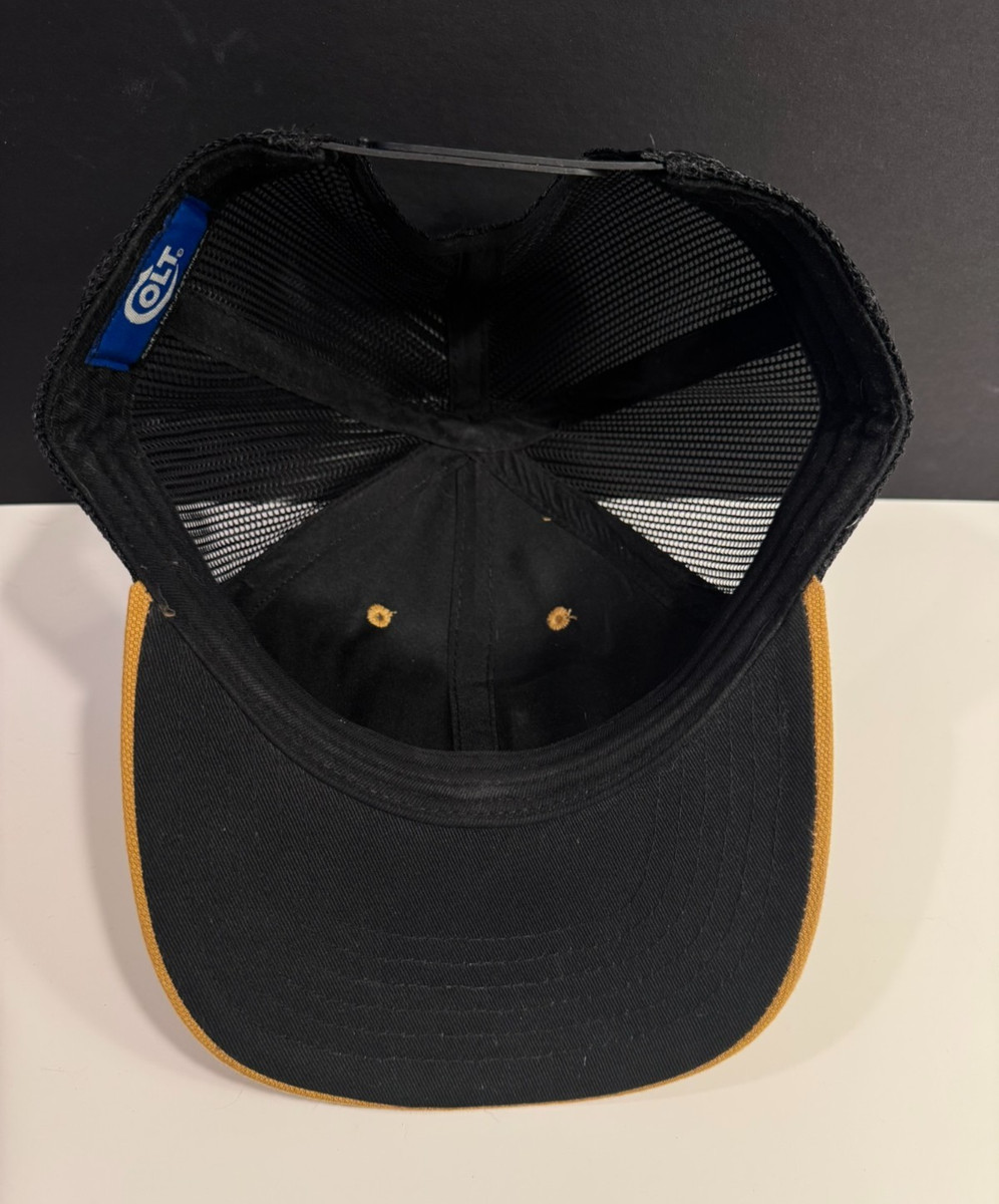 Colt Firearms Tan and Black Trucker Hat View 4