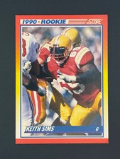 1990 Score Keith Sims Rookie #648 Rookie Card. rookie card picture