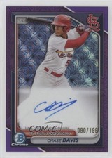 2024 Bowman Chrome Mega Box Prospect Mojo Purple Refractor Chase Davis Auto 1b8c