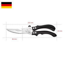 Küchenschere Geflügelschere für Fleisch Fisch Geflügel Knochenbrecher Edelstahl