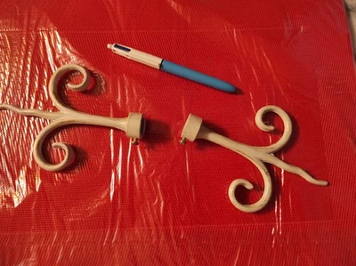 Embouts de décoration de barre tringle à rideau en métal - Photo 1/3