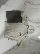 PUMA Men's Essentials Gray/White Block Hoodie Sweatshirt Size M