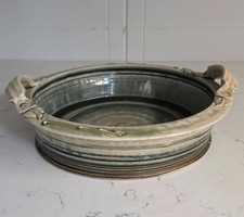 Vintage Glazed Ceramic Dish: Handmade Studio Pottery