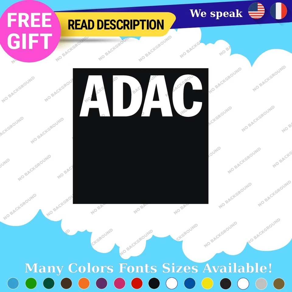 Fits ADAC Club Deutch Decals Stickers Vinyl German Automobile  Car Tuning VW BMW - Imagem 3 de 4