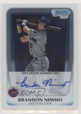 2011 Bowman Draft Chrome Prospects Auto Brandon Nimmo #BCAP-BN Auto 1b3