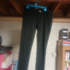 maurices Women's Black Button Flat Front Solid Regular Size Pants Size S