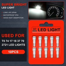 10x Car T5 5050 1smd Wedge Xenon White Led Light Bulbs 74 17 18 37 70 73 2721