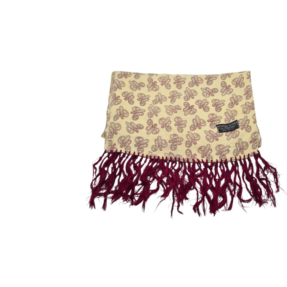 Tootal  Scarf 1960s paisley Scarf Vintage Retro Mens Fringe Ascot Cravat A1 - Image 3 of 4