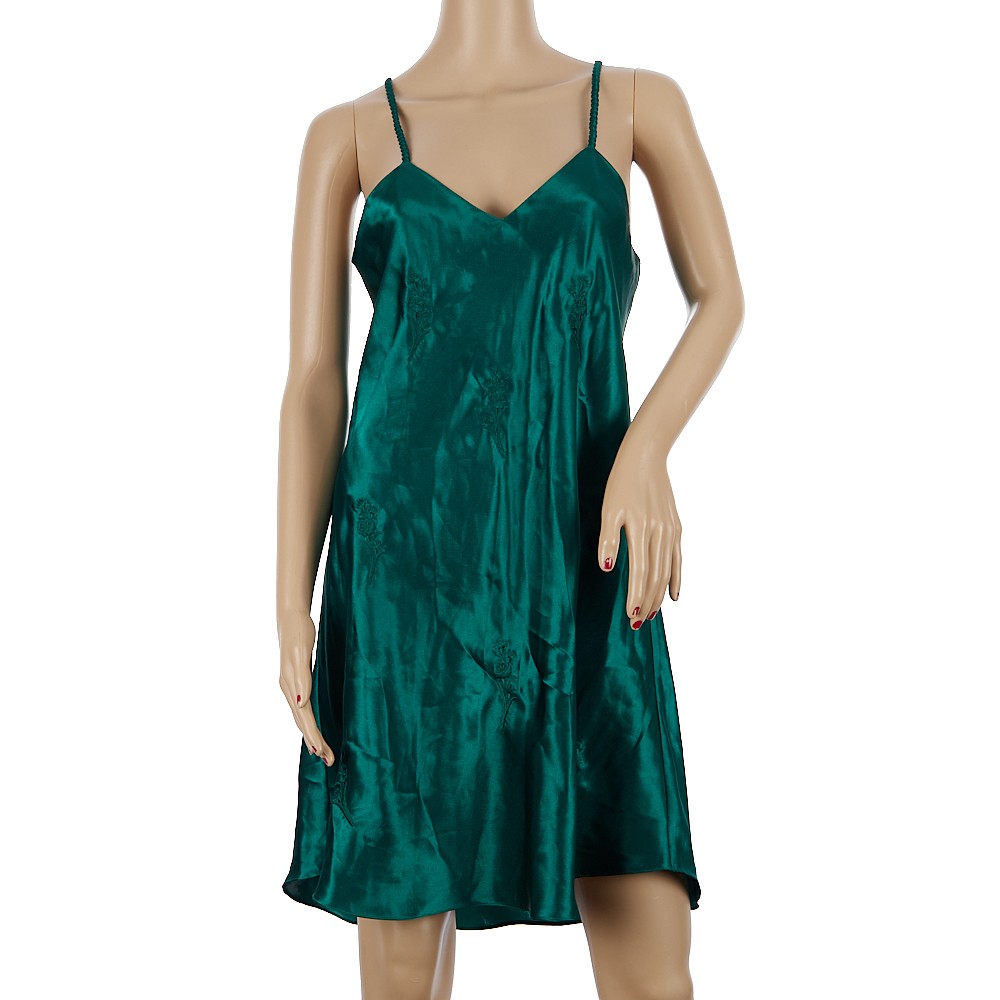 Vintage Intimate Emerald Green Embroidered Shiny Satin Nightie Slip Dress Medium | eBay Vintage Intimate Emerald Green Embroidered Shiny Satin Nightie Slip Dress Medium | eBay