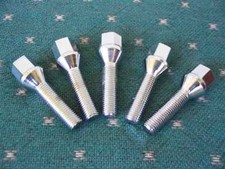 20 Pcs Lug Bolts Nuts Conical Bolt 12x1.50 Bmw Vw 40mm Shank