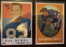 Raymond Berry Colts Vintage Lot of (2) 1958 #120 & 1959 #55 HOF