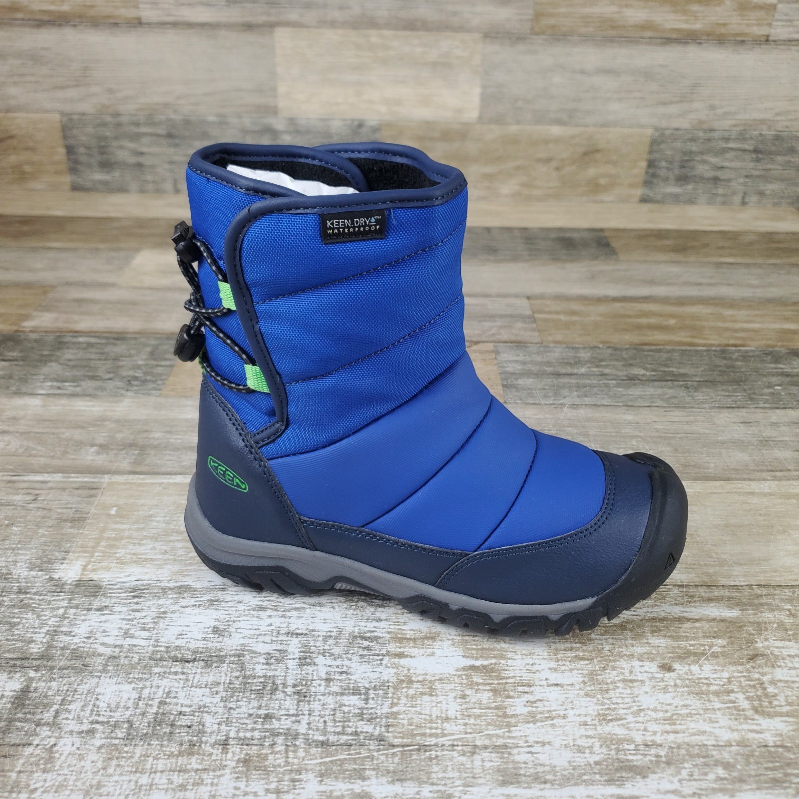 Stivali da neve KEEN Puffrider bambino taglia 1 Naval Academy surf slip on alti impermeabili