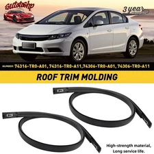 2PCS Roof Molding Trim Left+Right For Honda Civic 2012-2015 US