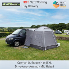 NEW 2025 CAYMAN MID HANDI OUTHOUSE XL FREE STANDING DRIVE AWAY AWNING 210 - 255